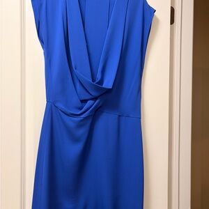 Diane Von Furstenberg Cobalt Blue Midi Dress